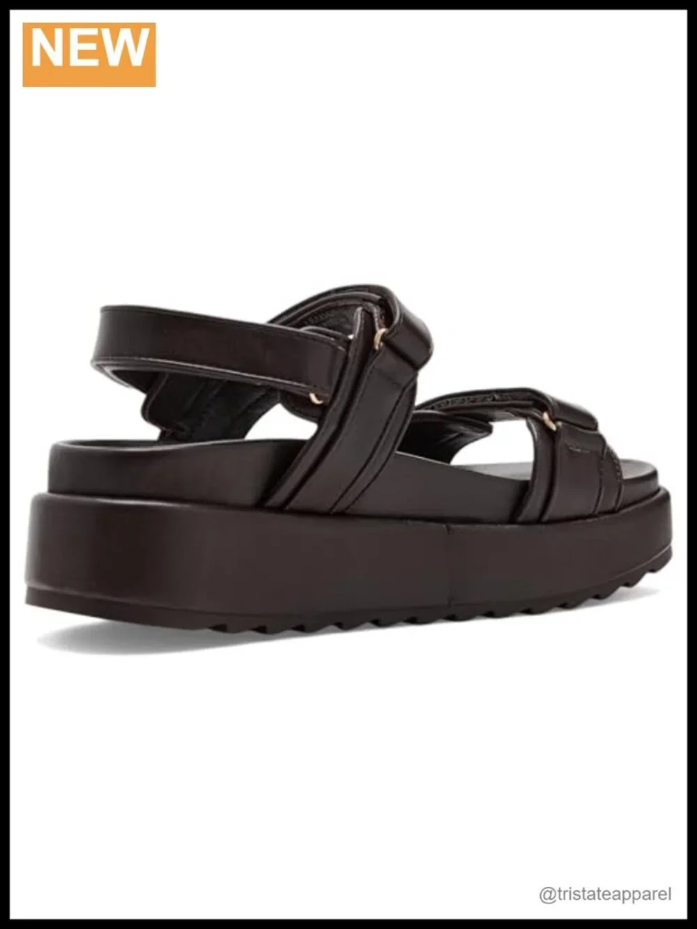 Platform Sandal Leather Double Strap Open Toe Comfort Dressy